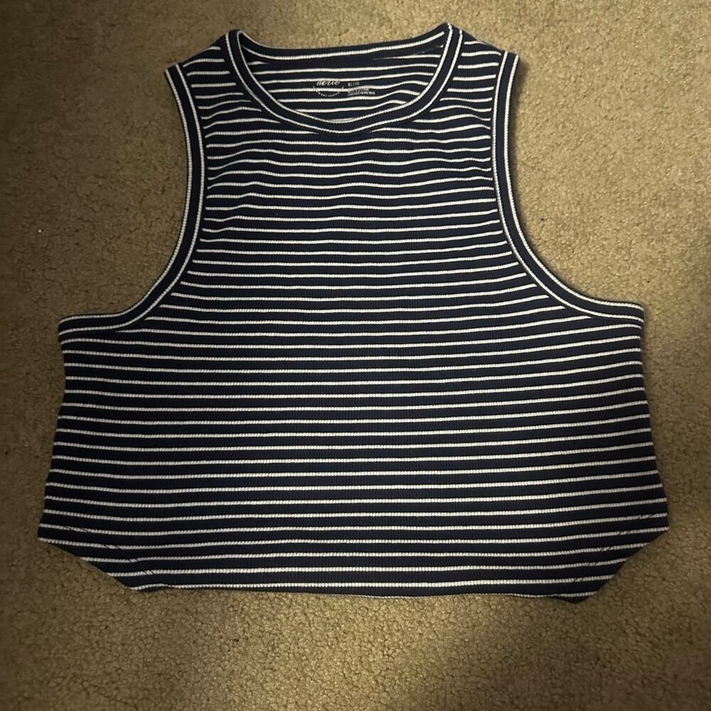 Aerie Striped Cropped Women’s XL Tank Top
